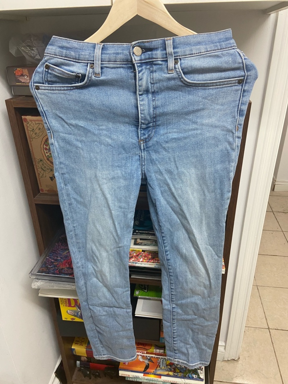 Denim Forum Light Blue High-Rise Skinny Jeans